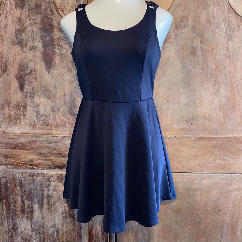 Strappy back semi-formal dress